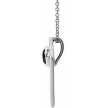 Load image into Gallery viewer, Sterling Silver Onyx Cabochon Pyramid 24&quot; Necklace
