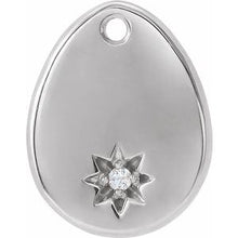 Load image into Gallery viewer, Sterling Silver .01 CT Diamond Pear Starburst Dangle
