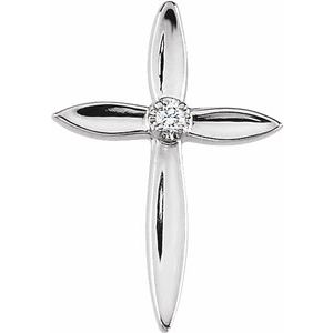 Solitaire Cross Pendant