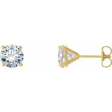 Load image into Gallery viewer, 14K Yellow 2 CTW Diamond 4-Prong Cocktail-Style Earrings

