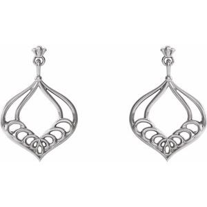 Sterling Silver Vintage-Inspired Dangle Earrings