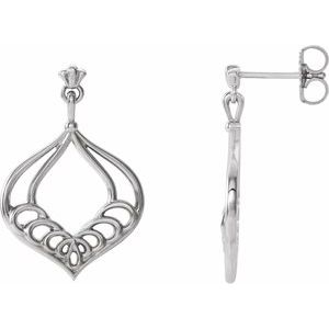 Sterling Silver Vintage-Inspired Dangle Earrings