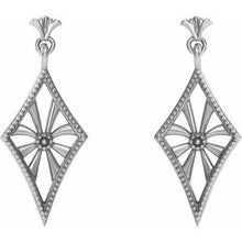 Load image into Gallery viewer, Sterling Silver Vintage-Inspired Dangle Earrings
