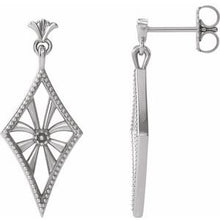 Load image into Gallery viewer, Sterling Silver Vintage-Inspired Dangle Earrings
