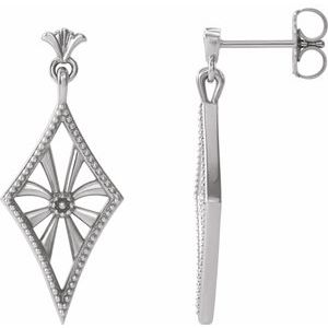 Sterling Silver Vintage-Inspired Dangle Earrings