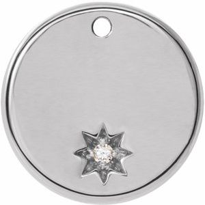 Sterling Silver Diamond Starburst Dangle