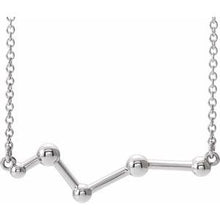 Load image into Gallery viewer, Sterling Silver Constellation Bar 18&quot; Necklace
