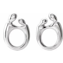 Load image into Gallery viewer, Sterling Silver 13.5x10 mm Mother and Child¬Æ Earrings
