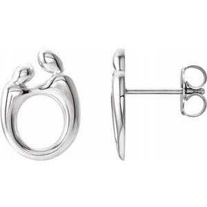 Sterling Silver 13.5x10 mm Mother and Child¬Æ Earrings