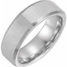 Load image into Gallery viewer, Cobalt Euro Beveled Edge Band with Satin Finish Size 9
