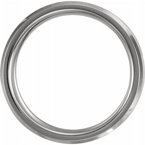 Beveled-Edge Band with Wood Inlay  
