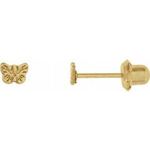 Load image into Gallery viewer, 24K Gold-Washed Stainless Steel Butterfly Piercing Earrings
