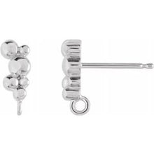 Load image into Gallery viewer, Sterling Silver Beaded Earring Tops
