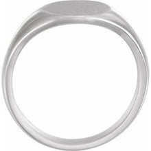 Load image into Gallery viewer, Sterling Silver 12.5x10.5 mm Oval Signet Ring
