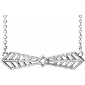 Sterling Silver Vintage-Inspired Bar 16" Necklace