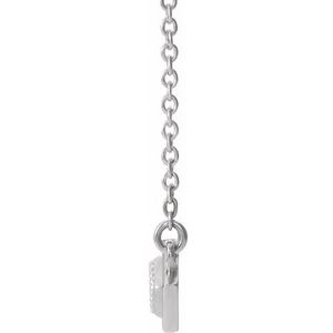 Sterling Silver Vintage-Inspired Bar 16" Necklace