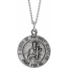 Load image into Gallery viewer, Sterling Silver 15 mm Round Scapular 18&quot; Necklace
