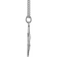 Load image into Gallery viewer, Sterling Silver 18 mm Round Scapular 18&quot; Necklace
