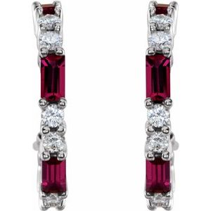 Accented Hoop Earrings