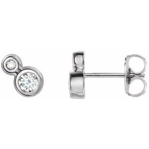 Platinum 1/2 CTW Diamond Earrings