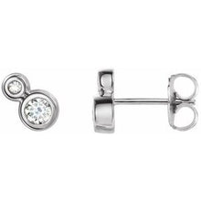 Load image into Gallery viewer, Sterling Silver 1 CTW Diamond Earrings
