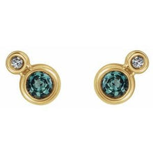 Load image into Gallery viewer, Two-Stone Bezel-Set Earrings  
