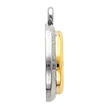 Load image into Gallery viewer, Oval Bezel-Set Two-Tone Dangle
