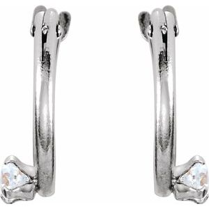 Youth Accented Hoop Earrings 