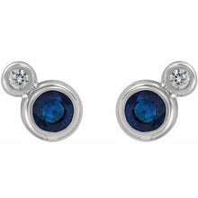Load image into Gallery viewer, Two-Stone Bezel-Set Earrings  
