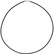 Load image into Gallery viewer, 14K White 2 mm Black Leather 18&quot; Cord
