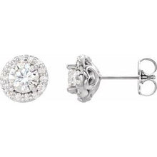 Load image into Gallery viewer, 14K White 9/10 CTW Diamond Earrings
