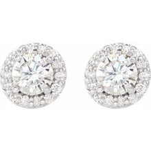 Load image into Gallery viewer, Sterling Silver 2 CTW Diamond Earrings
