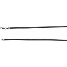 Load image into Gallery viewer, 14K White 2 mm Black Leather 16&quot; Cord
