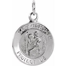 Load image into Gallery viewer, Sterling Silver 25 mm St. Christopher Medal
