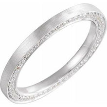 Charger l'image dans la galerie, Bande diamantée platine 4 mm 1/2 CTW avec finition satinée Taille 4
