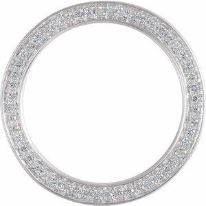 14K White 4 mm 1/2 CTW Diamond Band with Satin Finish Size 6.5