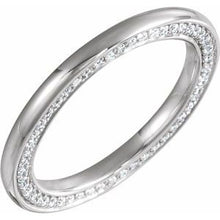 Charger l&#39;image dans la galerie, 14K Blanc 3 mm 5/8 CTW Diamond Band Taille 8
