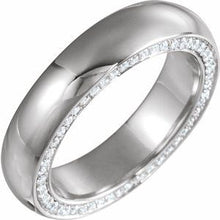 Load image into Gallery viewer, Platinum 5 mm 1/2 CTW Diamond Band Size 7.5
