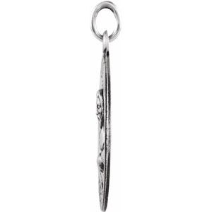 Sterling Silver 18 mm Round St. Mark Medal