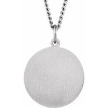 Load image into Gallery viewer, Sterling Silver 18 mm Round St. Joseph Medal 18&quot; Necklace

