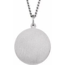 Charger l&#39;image dans la galerie, Sterling Silver 22 mm Round St. Joseph Medal 24&quot; Necklace

