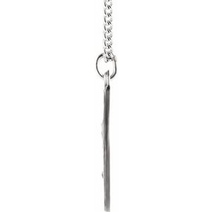 Sterling Silver 18 mm Round St. Andrew Necklace