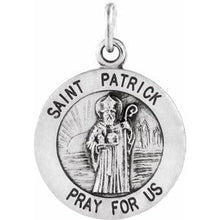 Load image into Gallery viewer, Sterling Silver 15 mm St. Patrick Medal
