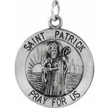 Load image into Gallery viewer, Sterling Silver 18 mm St. Patrick Medal
