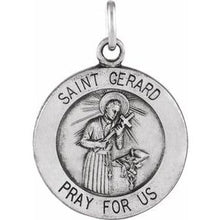 Load image into Gallery viewer, Sterling Silver 15 mm St. Gerard Medal
