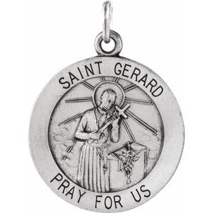 Sterling Silver 18 mm St. Gerard Medal