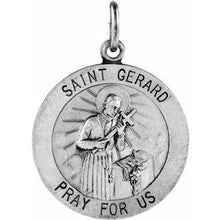 Load image into Gallery viewer, Sterling Silver 22 mm St. Gerard Medal
