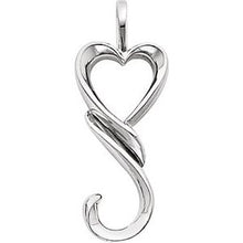 Load image into Gallery viewer, Sterling Silver 32.5x12.75 mm Heart Pendant
