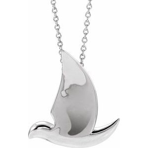 Sterling Silver Holy Spirit Dove 16-18" Necklace
