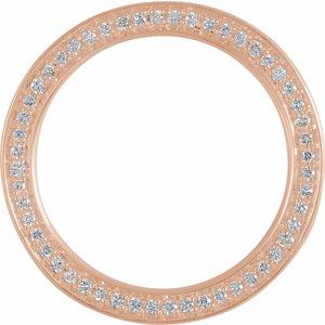 14K Rose 4 mm 1/2 CTW Diamond Band avec finition satinée taille 6,5